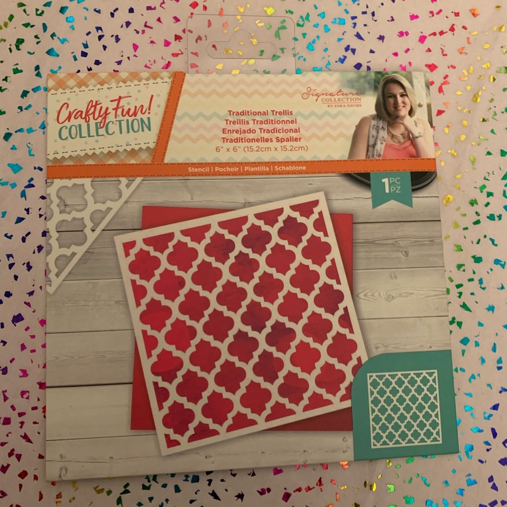 NWT Signature Collection Trellis Stencil-Fun for card making and crafts